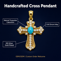Collier pendentif en argent sterling 925 plaqué or avec turquoise naturelle, vente en gros, bijoux fantaisie bohèmes pour femmes