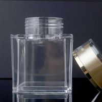 Bouteille carrée en PS de grande capacité 200 ml 400 ml, très transparente, avec bouchon en plastique double couche épaissi, qualité alimentaire, pour la santé