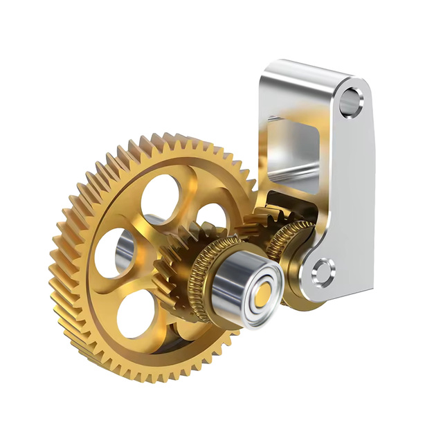 Bambu Lab P1/X1/A1 Series Upgraded 3D Printer Parts Extruder Gear Replacement Extrusion Head-Copper Alloy Aluminum Gold