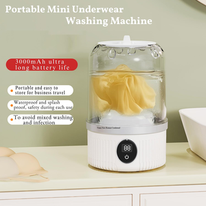 Lave-linge portable mini semi-automatique électrique multifonction pliable tout-en-un à chargement par le haut avec boîtier en plastique pour chaussures - Product Image 3
