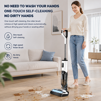Aspiradora Inalámbrica GT803 para Limpieza en Seco y Húmedo con Sistema de Autolimpieza, Filtro HEPA y Limpieza de Bordes para Pisos Duros y Limpieza del Hogar