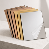 Vente en gros de feuilles de miroir acrylique, panneaux de miroir PMMA, 0,7 mm-3 mm, miroir mural pour la décoration et la publicité