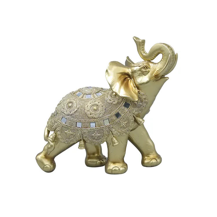 Modern heykel ev dekor Polyresin fil reçine hayvan