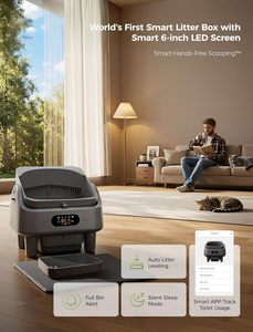 Bac à litière intelligent 5G autonettoyant pour chats, avec 10 capteurs de sécurité, <span class=keywords><strong>robot</strong></span> litière automatique et application de suivi de santé pour plusieurs chats - Product Image 2