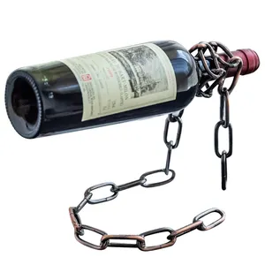 2024 nueva cocina comedor bodega Bar decoración suspensión mágica cadena de hierro estante de <span class=keywords><strong>vino</strong></span> cadena de hierro mágica soporte para botella de <span class=keywords><strong>vino</strong></span> - Product Image 1