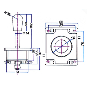 Piezas de máquina de <span class=keywords><strong>Arcade</strong></span>, Joystick de lucha de estilo español, joystick de <span class=keywords><strong>arcade</strong></span> con precio de fábrica - Product Image 6