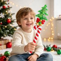 Weihnachtsbaum Rotierender Leuchtstab Batteriebetrieben 39cm ABS-Kunststoff Partygeschenk für Weihnachten Geburtstag Austausch Werbegeschenk