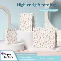 Sac cadeau personnalisé style sac à main, aspect haut de gamme, en papier kraft rose et bleu, pour faveurs de fête, emballage cadeau, sacs de transport pour pâtisserie