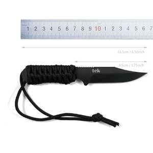 Cuchillo de caza de hoja fija D2 práctico al por mayor en línea con mango de cuerda de nailon para demandas especiales de los clientes - Product Image 5