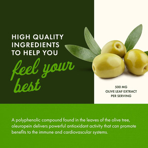 Kapsul Ekstrak Daun Zaitun Vegan Organik untuk Dukungan Kekebalan Tubuh Dewasa - Label Pribadi - Product Image 2