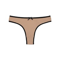 Culottes string en coton pour femmes, couleur unie, respirantes et douces, taille basse, avec nœud décoratif