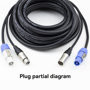 Shannon Leistungs verstärker Misch konsolen strahl mit 3x2,5 Quadrat Blau Weiß DMX512 Signal kabel Bühnen beleuchtung Audio-und Video kabel - Product Image 6