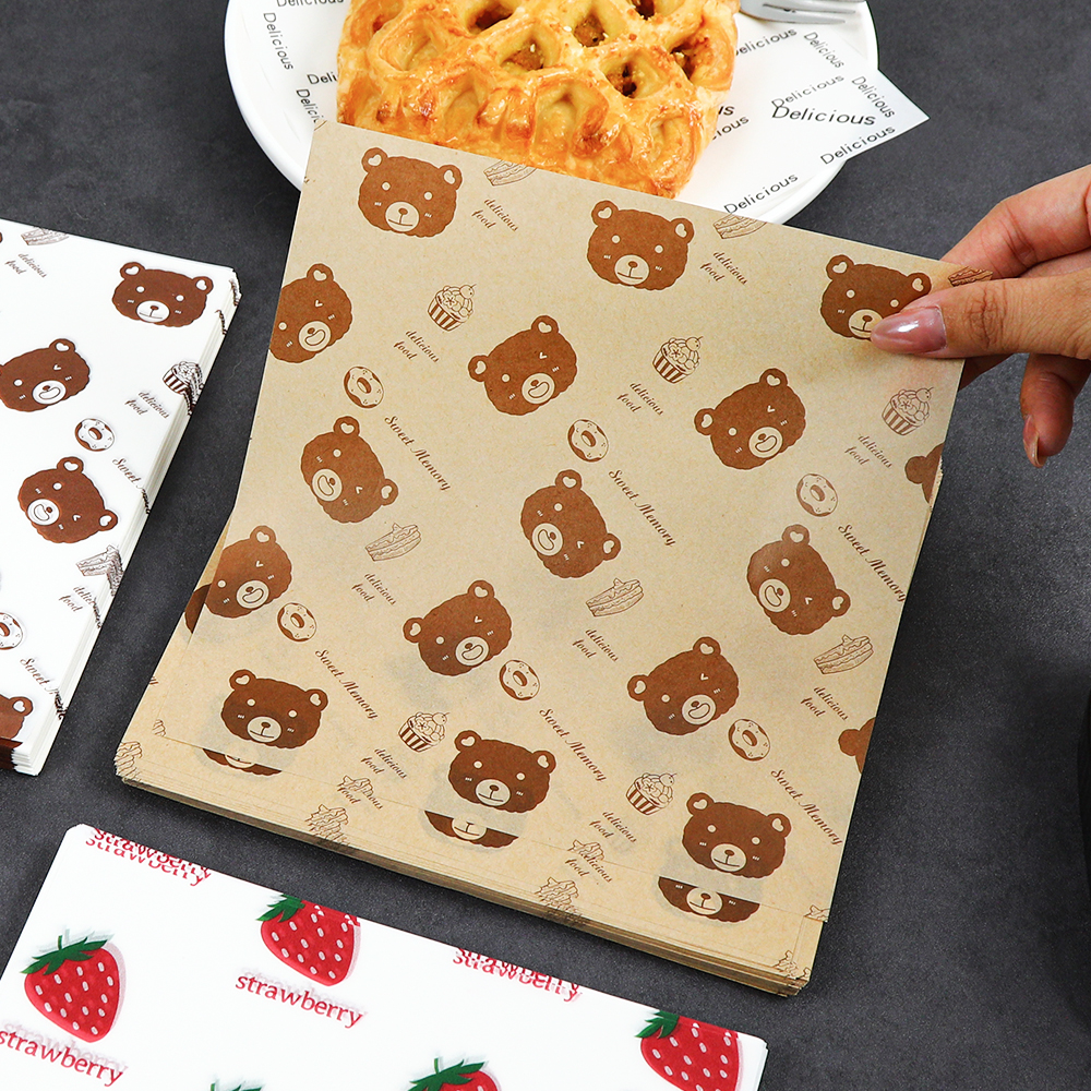 Wax Paper Sheets Food Wrapping Paper Greaseproof Waterproof Dry Waxed Deli Wraps Paper Sheets Non-Stick Liners