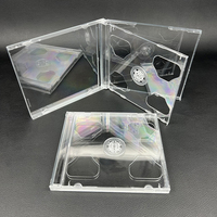 Fabrika Özel Çift CD Kutusu 10mm Şeffaf PS Plastik Kılıf Özel Logo DVD Oyun Saklama Perakende Teşhir Ambalajı