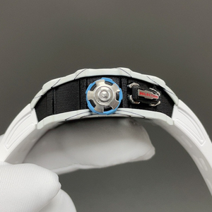 Luxury 35-03 Carbon Fiber Sports <b>Watch</b> Tonneau <b>Skeleton</b> Design White Rubber Strap Men's <b>Automatic</b> Mechanical <b>Watch</b> - Product Image 3