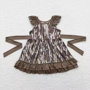 Ensemble de vêtements assortis pour bébés et tout-petits, filles et garçons, en soie de lait douce, camouflage écologique, manches courtes - Product Image 5