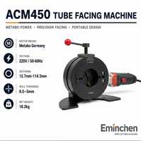 Machine à chanfreiner les tuyaux de grand diamètre Eminchen ACM450 1300KW 220V, équipement portable de façonnage des extrémités de tubes de chaudière pour centrales électriques