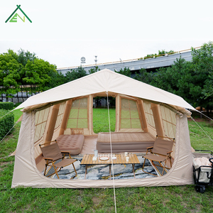 Tente gonflable Oxford quatre saisons de 13,68 m² à installation rapide, grande tente de camping portable et imperméable pour 5-6 personnes avec pompe - Product Image 3