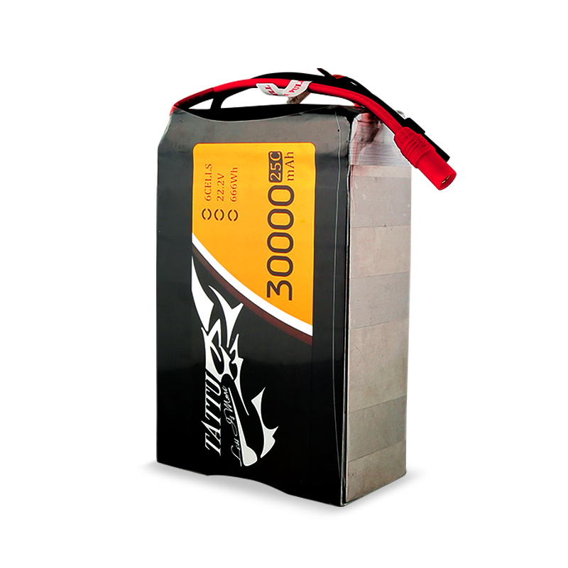 Батарейки TATTU 6S 30000 мАч 22,2 в 25C 6S1P 666wh LiPo с разъемом AS150 + XT150 для беспилотных летательных аппаратов