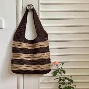 Borsa Intrecciata Personalizzata, Borsa a Tracolla Traforata, Ideale per Mare, Pendolarismo, Vacanze e Uso in Spiaggia - Product Image 3