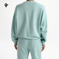 Ensembles d'hiver pour femmes, ensemble personnalisé en deux pièces, sweat-shirt à col rond et pantalon de survêtement à jambes larges, coupe ample, décontracté, survêtement oversize