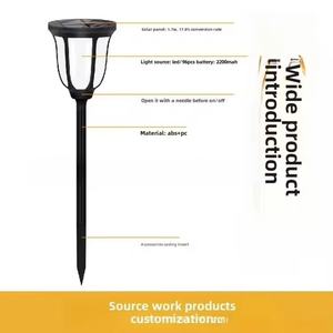 Lámpara Solar con Diseño de Llama de 10 LED, Luz Blanca Cálida, IP65, Luces de Paisaje para Decoración de Jardín de Hotel, Certificación ROHS, 12V - Product Image 6