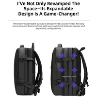 Bolsa de Viaje Expandible Impermeable con Carga USB para Negocios, Apta para Laptop de 14 Pulgadas, Gran Capacidad, Mochila Multicapa para Computadora