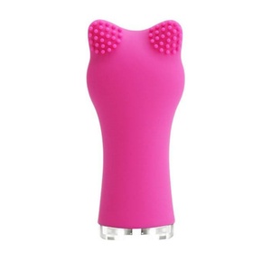 Cute Cat-Ear-Shaped Cleaning Brushes <b>Mini</b> Silicone Facial Cleansing Brush Sonic Vibration Face Scrubber Deep Cleansing - Product Image 3