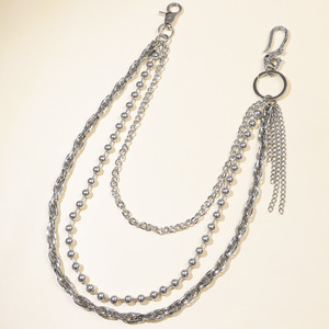 Punk Metal Multi <b>Chain</b> Pants <b>Chain</b> Stainless Steel Double Ring Hip Hop Street Dance Fashionable Waist <b>Chain</b> Adult - Product Image 6