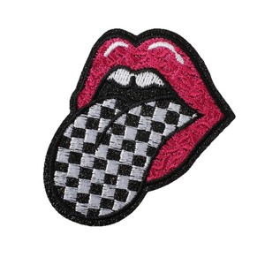 Parche de Reparación Personalizado de Cuero Bordado con Diseño de Boca y Lazo para Ropa y Mochilas - Product Image 4