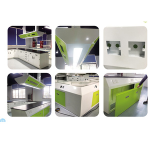 Hiện đại nội thất trường học phòng thí nghiệm hóa học bàn làm việc làm bằng kim loại bền với tủ thép - Product Image 2