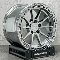 Jantes Bku forgées 5x120.65 Beadlock 17 18 19 pouces, jantes en alliage chromé personnalisées pour course de dragster, pour Corvette C4 C5 C6 C7 C8 Z06