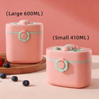 Boîte de conservation portable pour aliments pour bébé avec poignée abeille, joint en silicone, cuillère séparée, multifonction, design dessin animé, pour collations, cuisine, chambre, individuelle