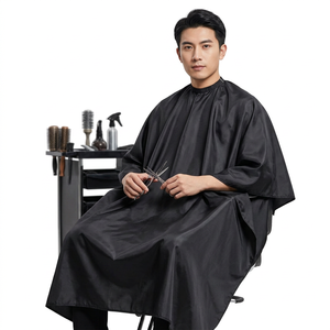 Capa de Peluquería Impermeable de Nailon, Cómoda, Resistente al Agua, de Poliéster, Negra, para Hombres y Mujeres - Product Image 3