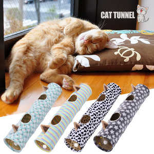 Kedi tüpler için katlanabilir kedi tüneli oyuncaklar dayanıklı tavşan topları kırışık yatak Pet tavşan kedi - Product Image 2