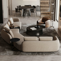 Design minimaliste canapé modulaire rembourré nordique simple en forme de L salon sectionnel canapé en tissu ensembles de canapés de luxe
