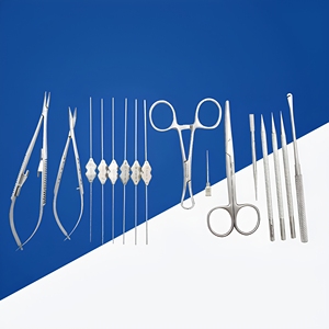 Kit de Instrumentos Oftálmicos de Alta Calidad de 17 Piezas, Instrumentos Quirúrgicos de Acero Inoxidable Alemán, Reutilizables para Cirugía Ocular - Product Image 2