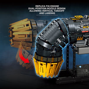 ชุดประกอบเครื่องบินรบไฟฟ้า <span class=keywords><strong>F35b</strong></span> ขนาด 1/17 แบบ DIY พร้อมเครื่องยนต์เทอร์โบแฟน ของเล่นแบบ STEM สำหรับผู้ใหญ่ - Product Image 4