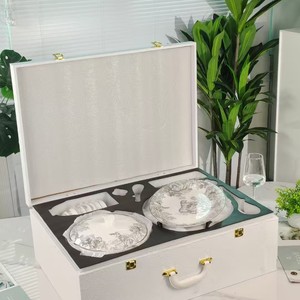 Hot Sale New Bone China Dinner <b>Set</b> with Grey Tiger Pattern <b>Microwavable</b> and Stocked for Weddings Parties and Restaurants - Product Image 3