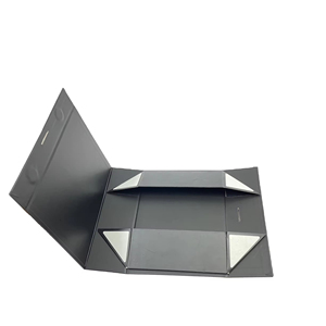 Luxury Matte <b>Black</b> Cardboard Gift <b>Box</b> UV Coated Custom Logo Sponge Lined Magnetic Lid Closure - Product Image 5