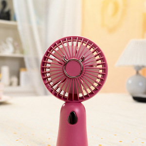 Portable <b>Mini</b> Handheld <b>Fan</b> With Rechargeable Battery <b>Usb</b> Charging 2W DC Motor Button Control Hands-Free For Students - Product Image 2