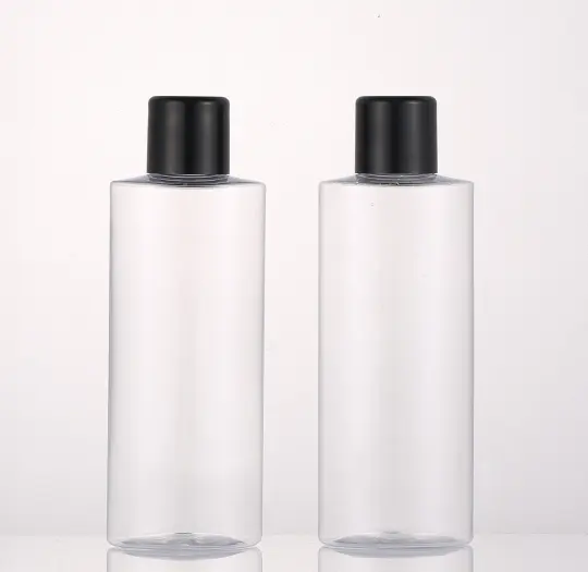 Garrafa de creme cosmético eco-amigável, garrafa transparente de venda, garrafas de plástico de recipiente de água clara de fábrica