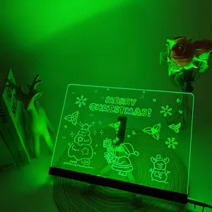 Bảng đen nhỏ dẫn Bảng điều khiển đèn tự làm gian hàng chiếu sáng bảng vẽ graffiti bảng không bụi nhà khung chữ viết tay - Product Image 5