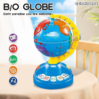 Kit de géographie Montessori avec globe terrestre, jouet éducatif électronique pour enfants de 19 à 24 mois, en plastique avec musique