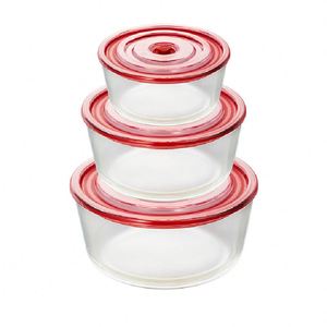 3 <b>Pack</b> Borosilicate Glass Food Storage Containers, Microwave Safe Leakproof Meal Prep Glass Containers - Product Image 5