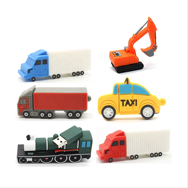 Manufacturer Pvc Rubber Car Shape Custom USB Flash Drive 2D/3D Silicon Rubber Truck Shape USB Pendrive