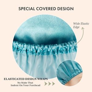<span class=keywords><strong>Bonnet</strong></span> <span class=keywords><strong>de</strong></span> douche Super Jumbo 2 PCS Bonnets <span class=keywords><strong>de</strong></span> douche imperméables pour femme, extra large, bonnets <span class=keywords><strong>de</strong></span> <span class=keywords><strong>bain</strong></span> super grands réutilisables-Noir + <span class=keywords><strong>Blanc</strong></span> - Product Image 3