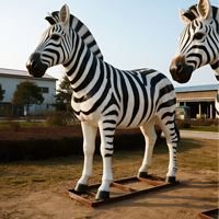 Modèle animal animatronique de zèbre simulé personnalisé réaliste pour la production de films de zoo à thème de parc Safari intérieur/extérieur