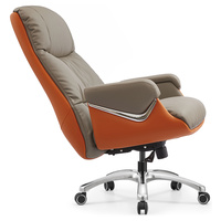 Chaise de bureau exécutive ergonomique haut de gamme en cuir avec design moderne, fonctionnalités réglables, couleur personnalisable - Utilisation scolaire et en atelier