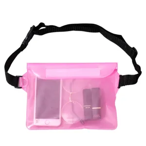 Sac à bandoulière imperméable de grande taille pour téléphone portable Natation Plongée en plein air Dérive Sac transparent en PVC